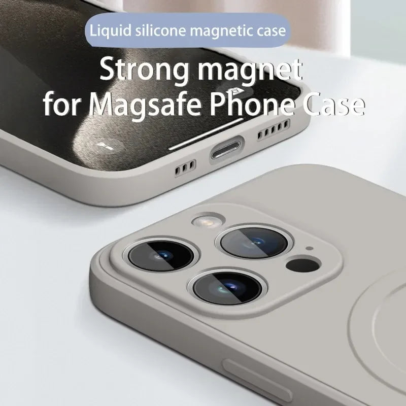 iPhone Magsafe Cases includes Magnetic Soft Liquid Silicone