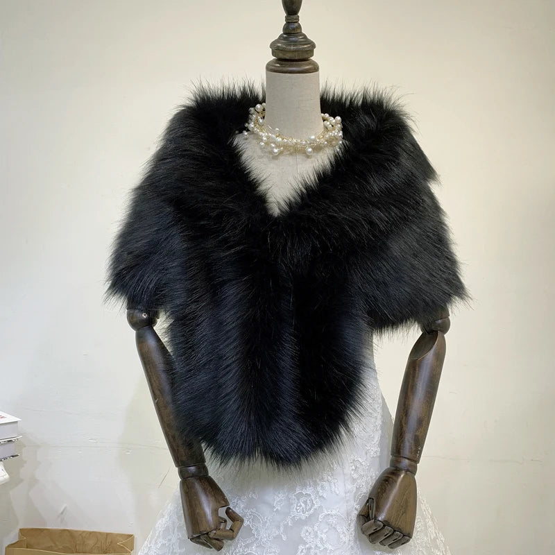 Faux Fur Shoulder Cape