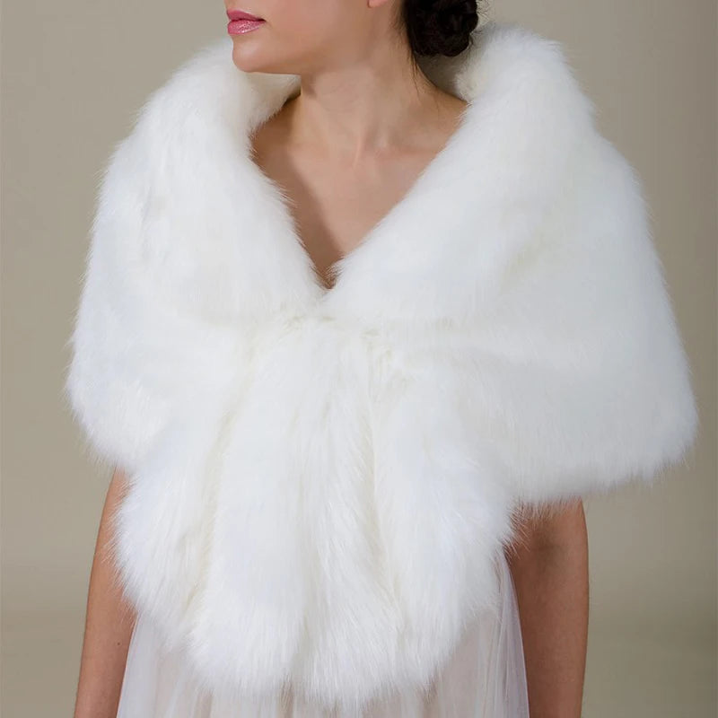 Faux Fur Shoulder Cape