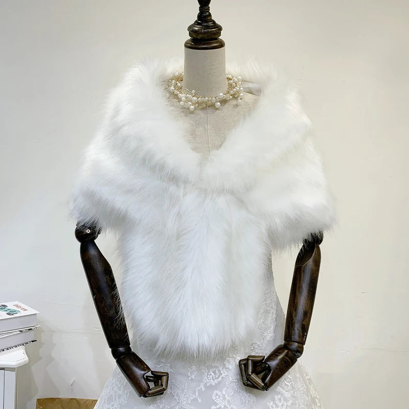 Faux Fur Shoulder Cape