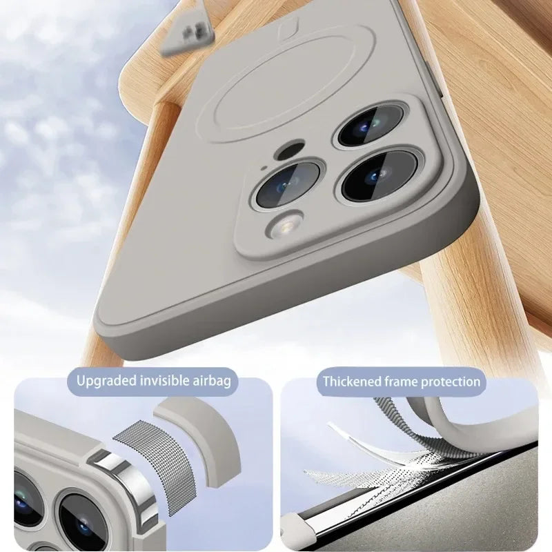 iPhone Magsafe Cases includes Magnetic Soft Liquid Silicone