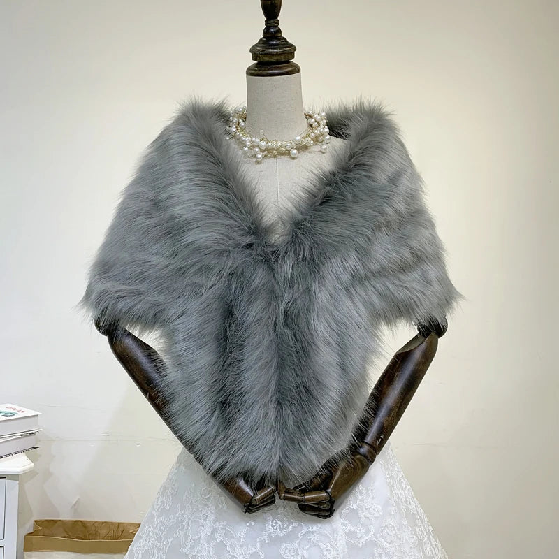 Faux Fur Shoulder Cape