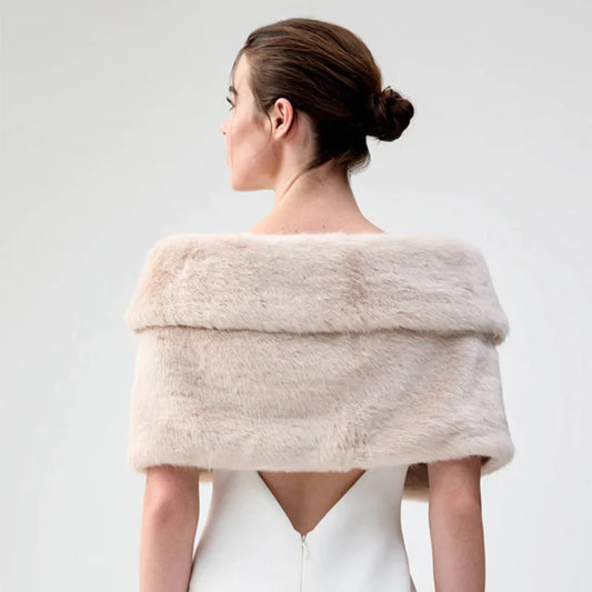 Faux Fur Shoulder Cape